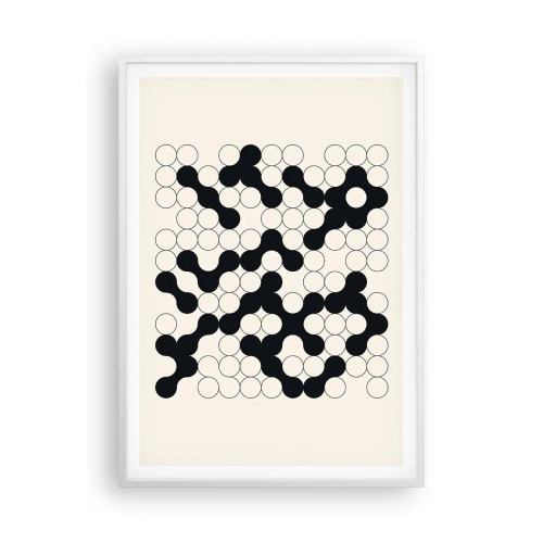 Poster in een witte lijst - Chinees spel – variatie - 70x100 cm