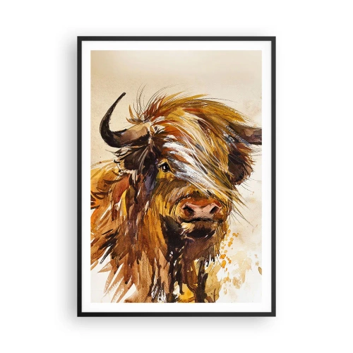 Poster in een zwarte lijst - Trots van de jager - 70x100 cm