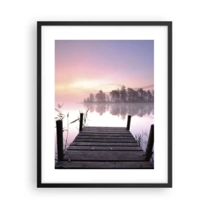 Poster in een zwarte lijst - Van de lila mist... - 40x50 cm