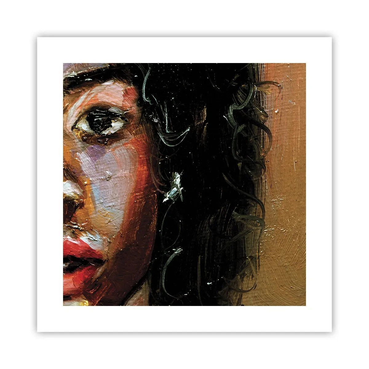Poster - Zwart en gloed - 40x40 cm