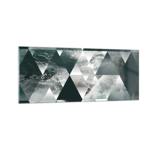 Schilderen op glas - Kristal perspectief - 100x40 cm