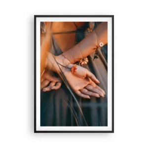 Poster in een zwarte lijst - Verbonden met de natuur - 61x91 cm