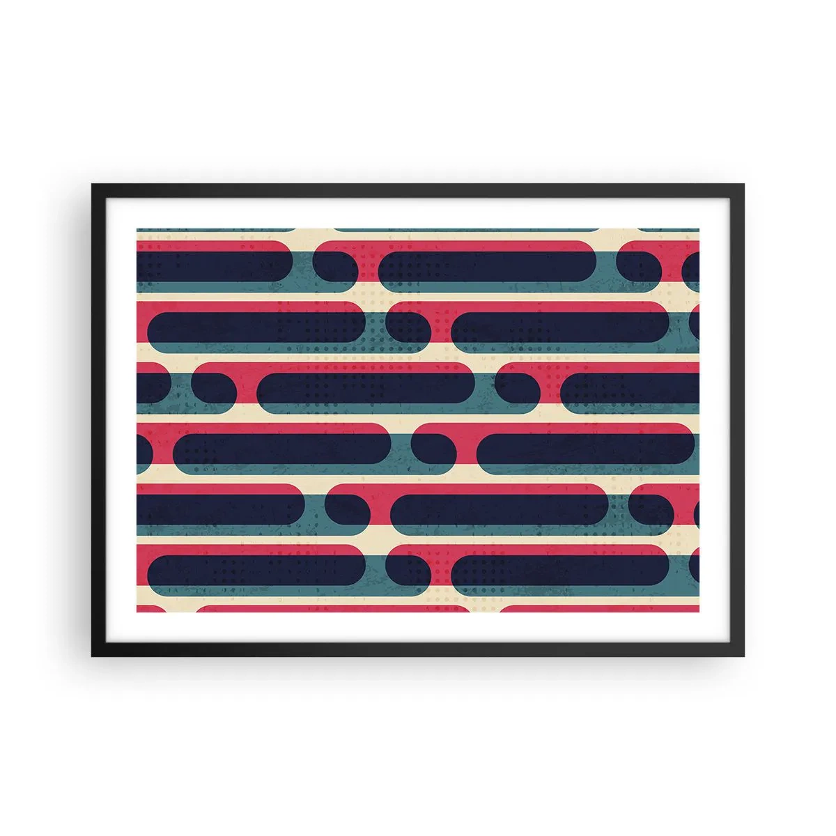 Poster in een zwarte lijst - In de diepte en vooruit - 70x50 cm