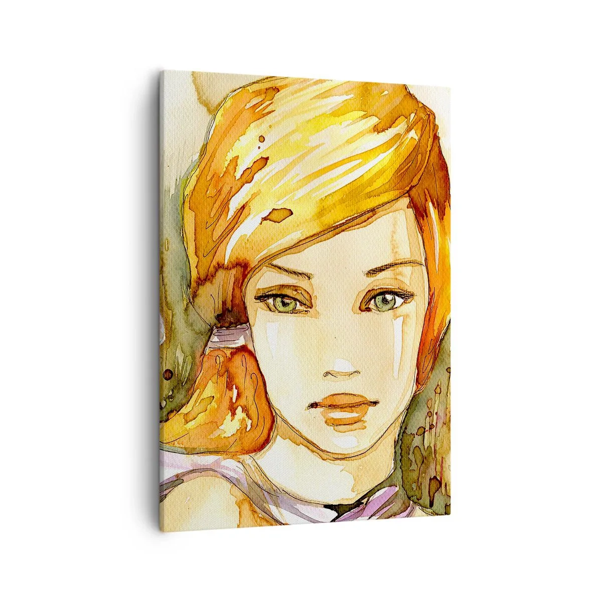 Schilderen op canvas - Een smaragdgroene look die woede kalmeert - 50x70 cm