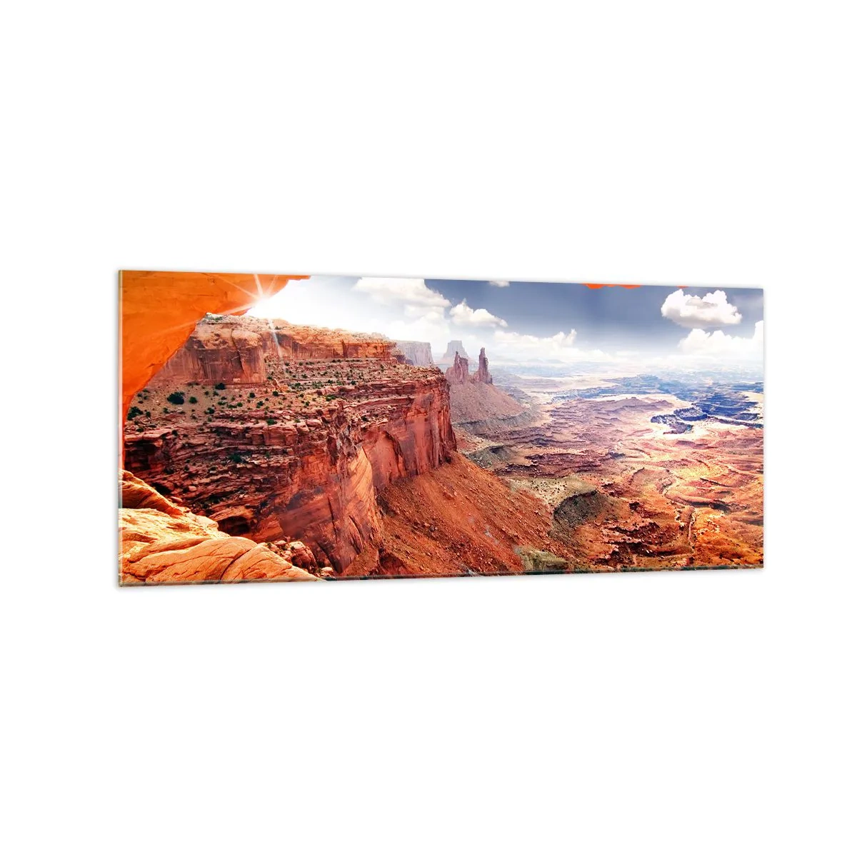 Schilderen op glas - Door de natuur zelf gebeeldhouwd - 120x50 cm