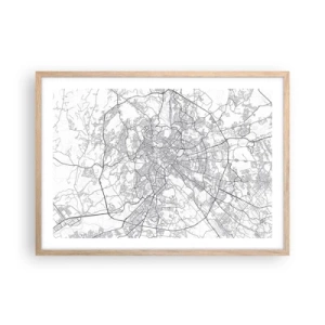 Een poster in een licht eiken lijst - Romeinse cirkel - 70x50 cm