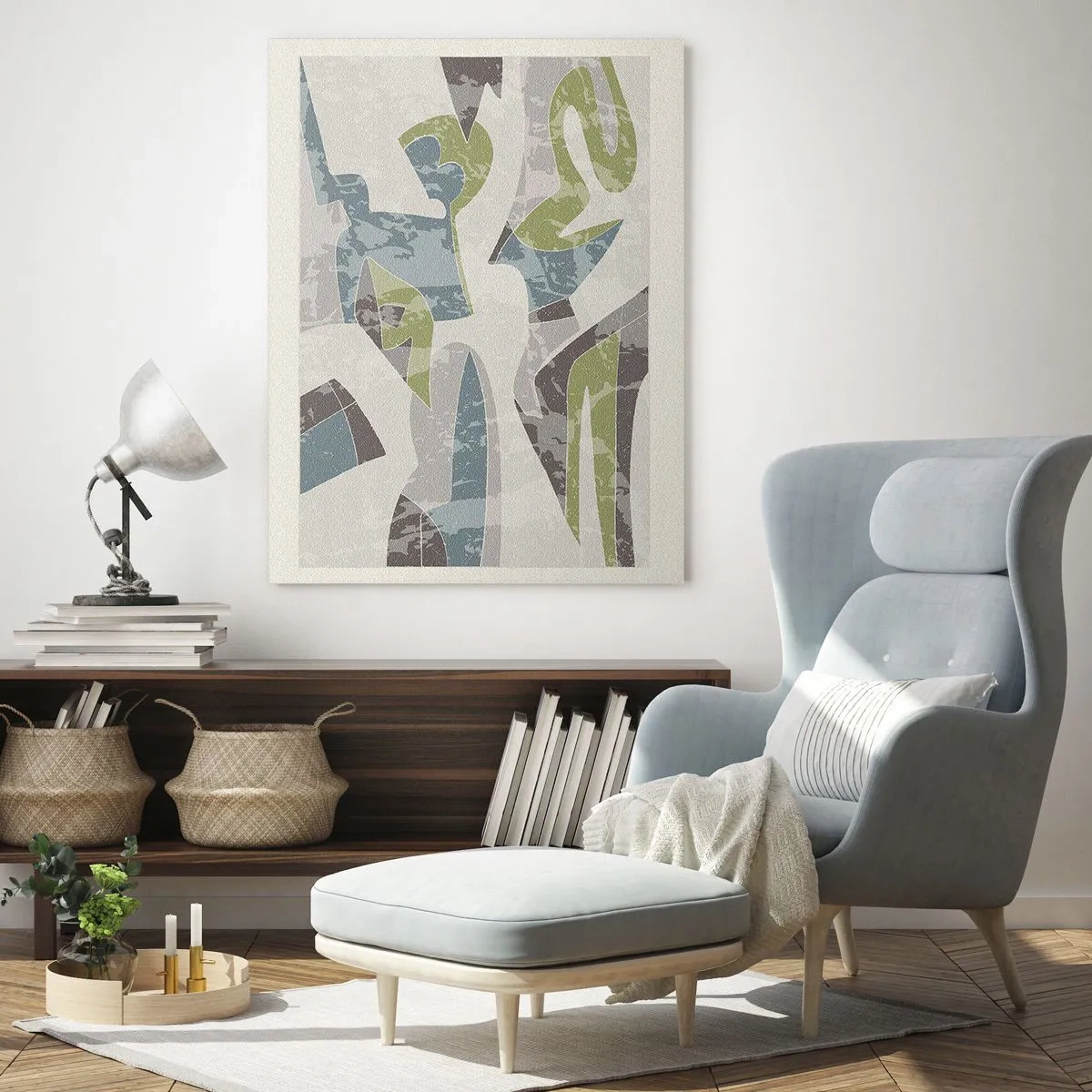 Schilderen op glas - Compositie achter het glas - 80x120 cm
