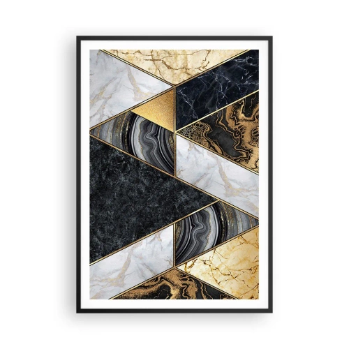 Poster in een zwarte lijst - Steen bij steen - 70x100 cm