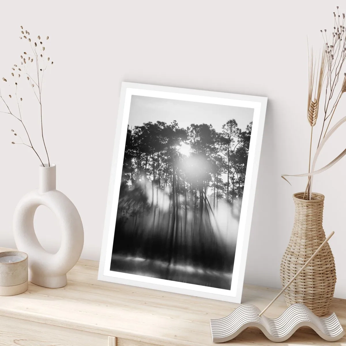 Poster in een witte lijst - Niet te stoppen zon - 70x100 cm