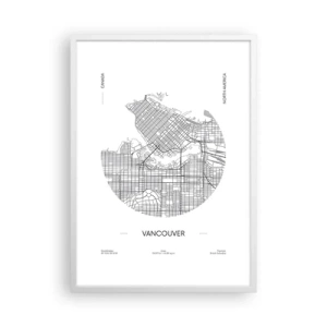 Poster in een witte lijst - Anatomie van Vancouver - 50x70 cm