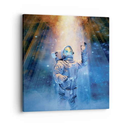 Schilderen op canvas - Eindelijk aan het einde - 40x40 cm