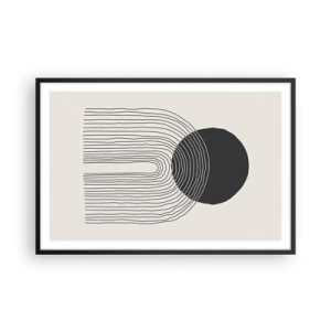 Poster in een zwarte lijst - Bibberen en vertrouwen - 91x61 cm