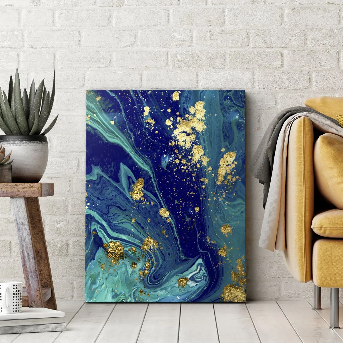 Schilderen op canvas - De bloemblaadjes van de zon - 80x120 cm