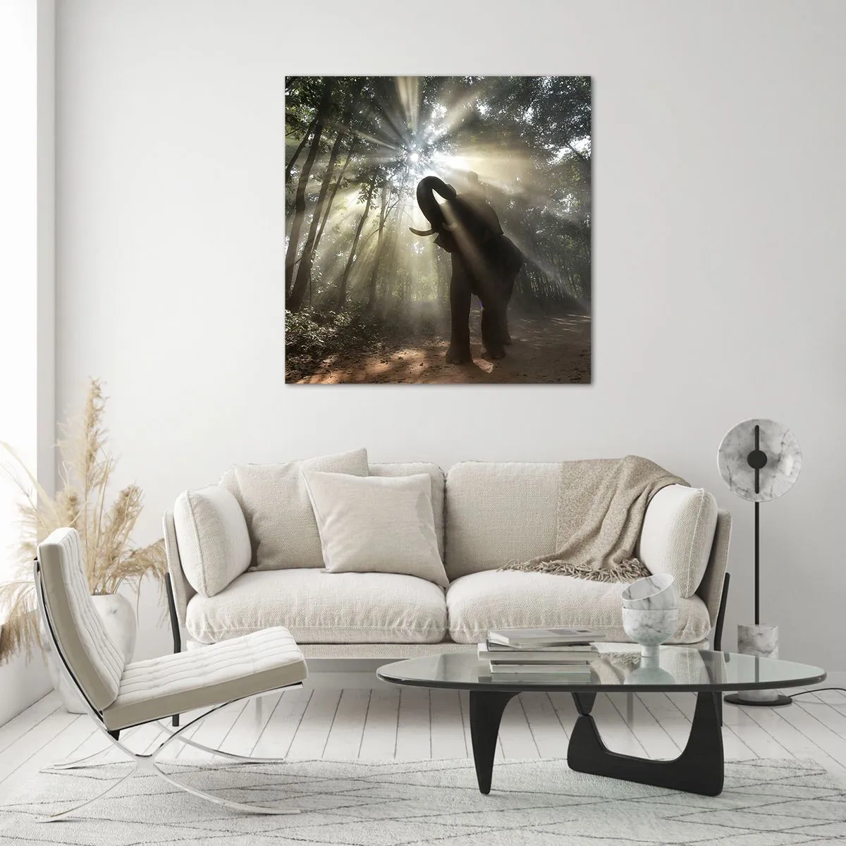 Schilderen op glas - Onder de gelukkige ster - 70x70 cm