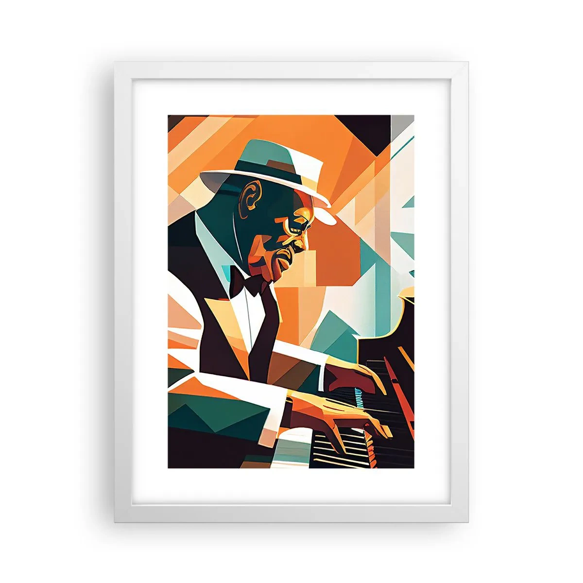 Poster in een witte lijst - Al die jazz - 30x40 cm