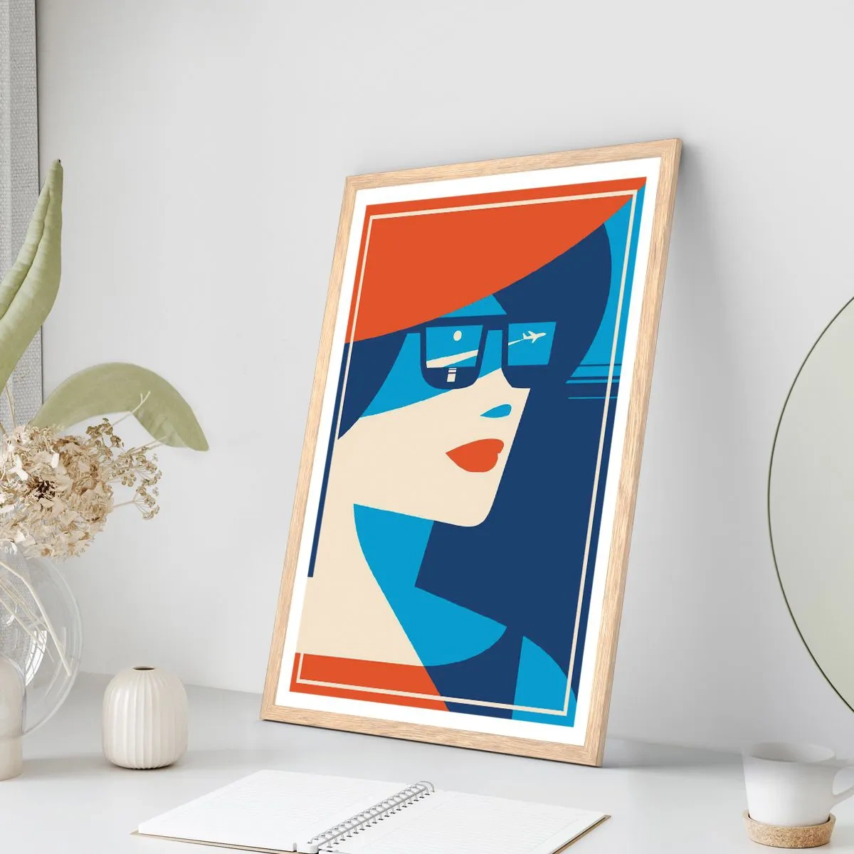 Een poster in een licht eiken lijst - Vakantie trip - 40x50 cm