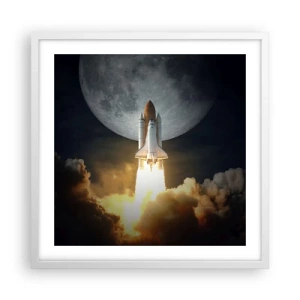 Poster in een witte lijst - Het begin van een onaards avontuur - 50x50 cm