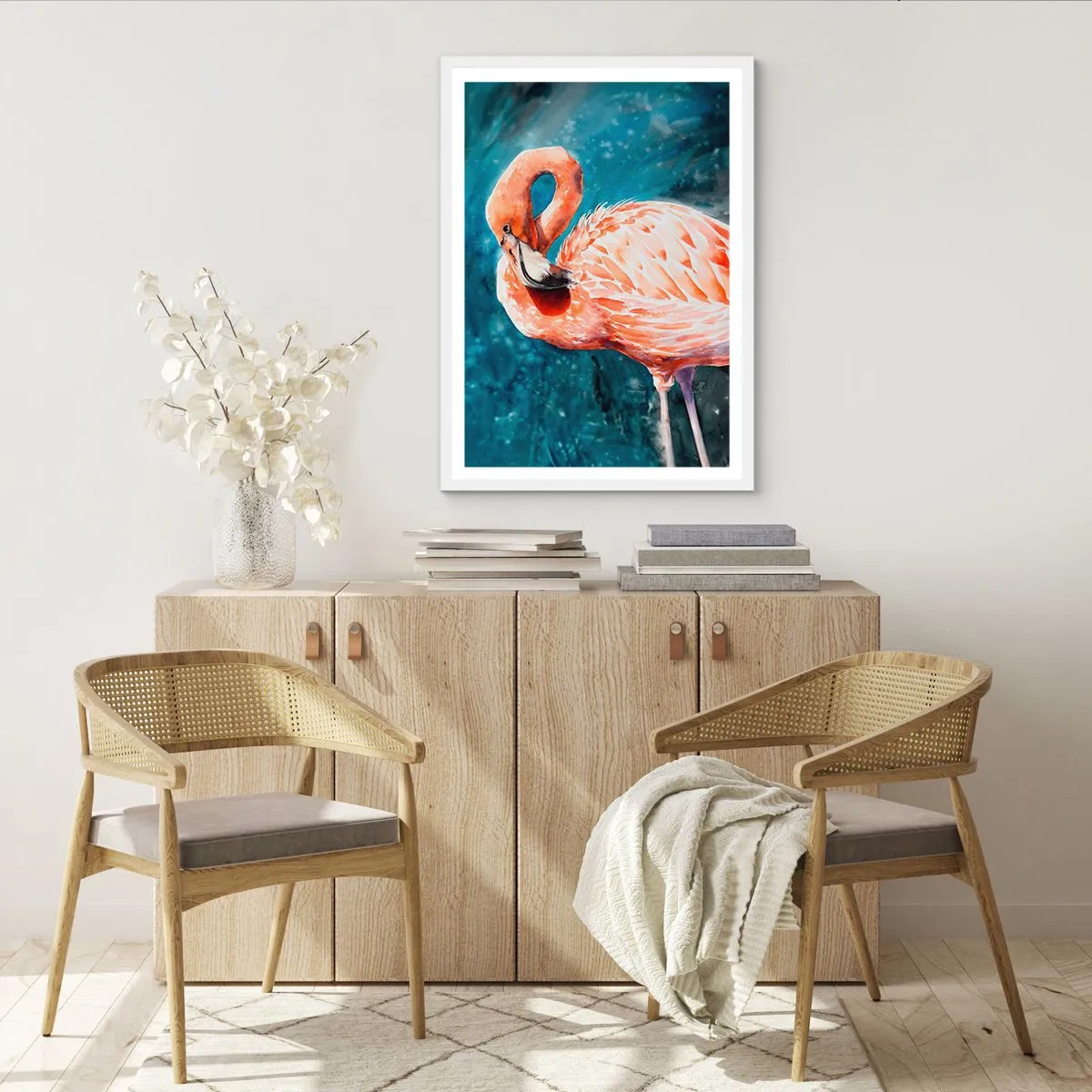 Poster in een witte lijst - Decoratief van aard - 61x91 cm