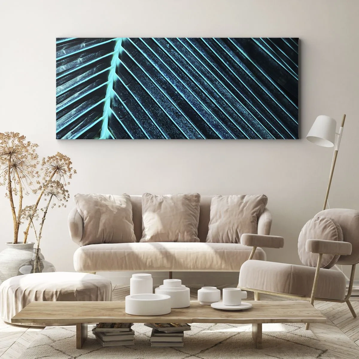Schilderen op canvas - Groene textuur - 160x50 cm