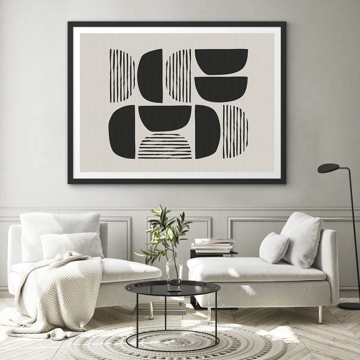 Poster in een zwarte lijst - Halfslachtige deals - 50x40 cm