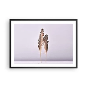 Poster in een zwarte lijst - Tegen het niets - 70x50 cm