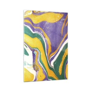 Schilderen op glas - Kleur golven - 70x100 cm