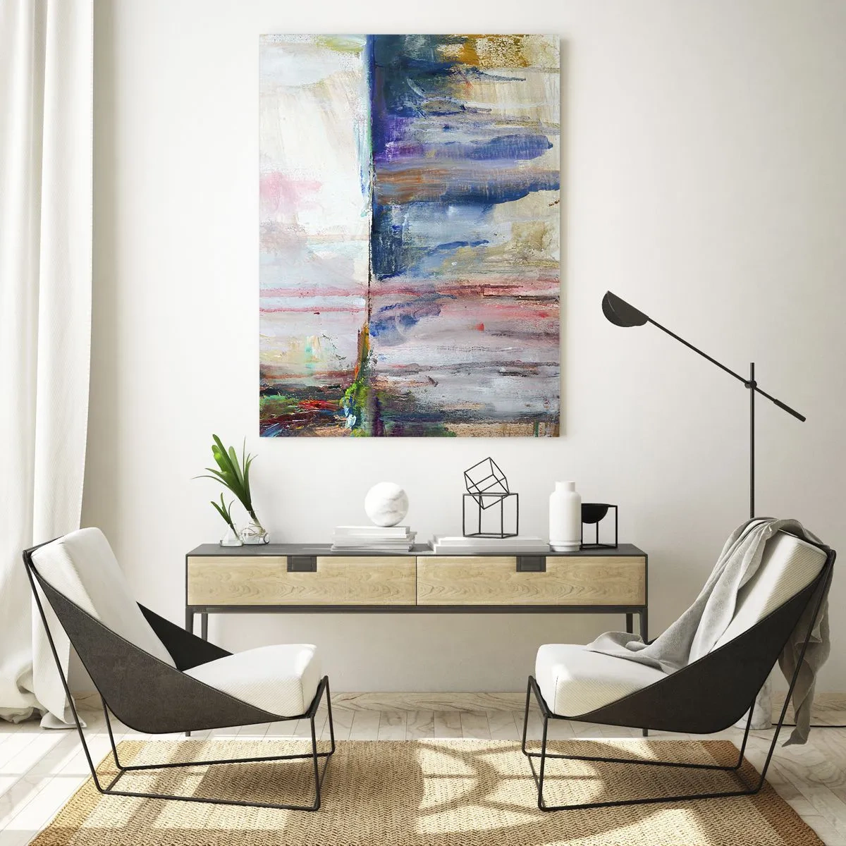 Schilderen op glas - Kleurrijke impressies en associaties - 80x120 cm