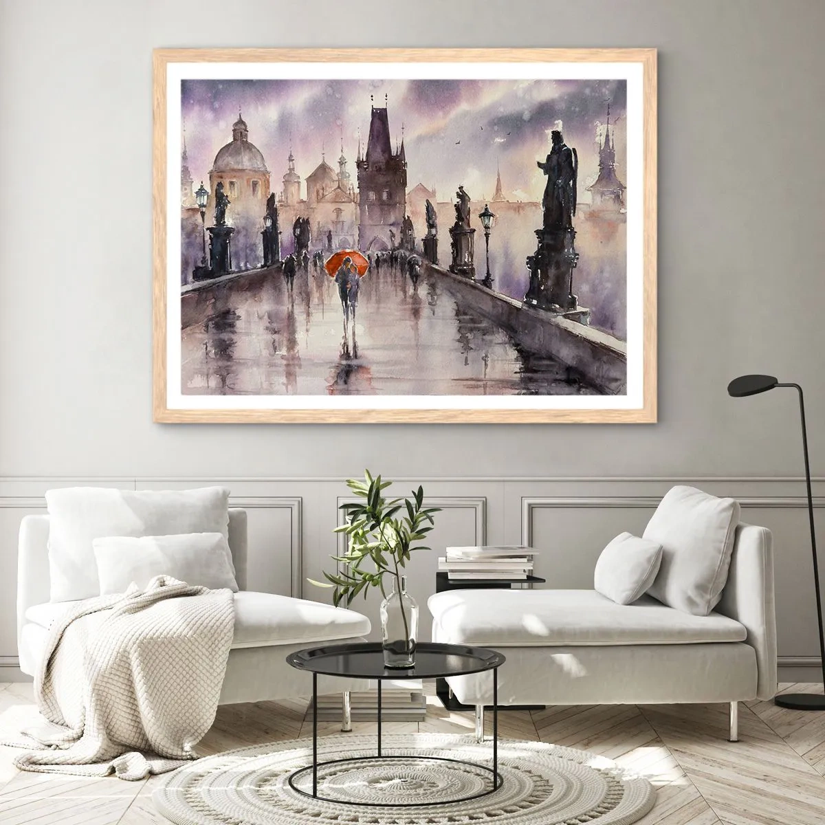 Een poster in een licht eiken lijst - Mensen veranderen niet - 40x30 cm