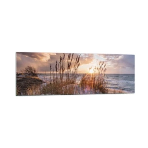 Schilderen op glas - Afscheid van de zon en de wind - 160x50 cm