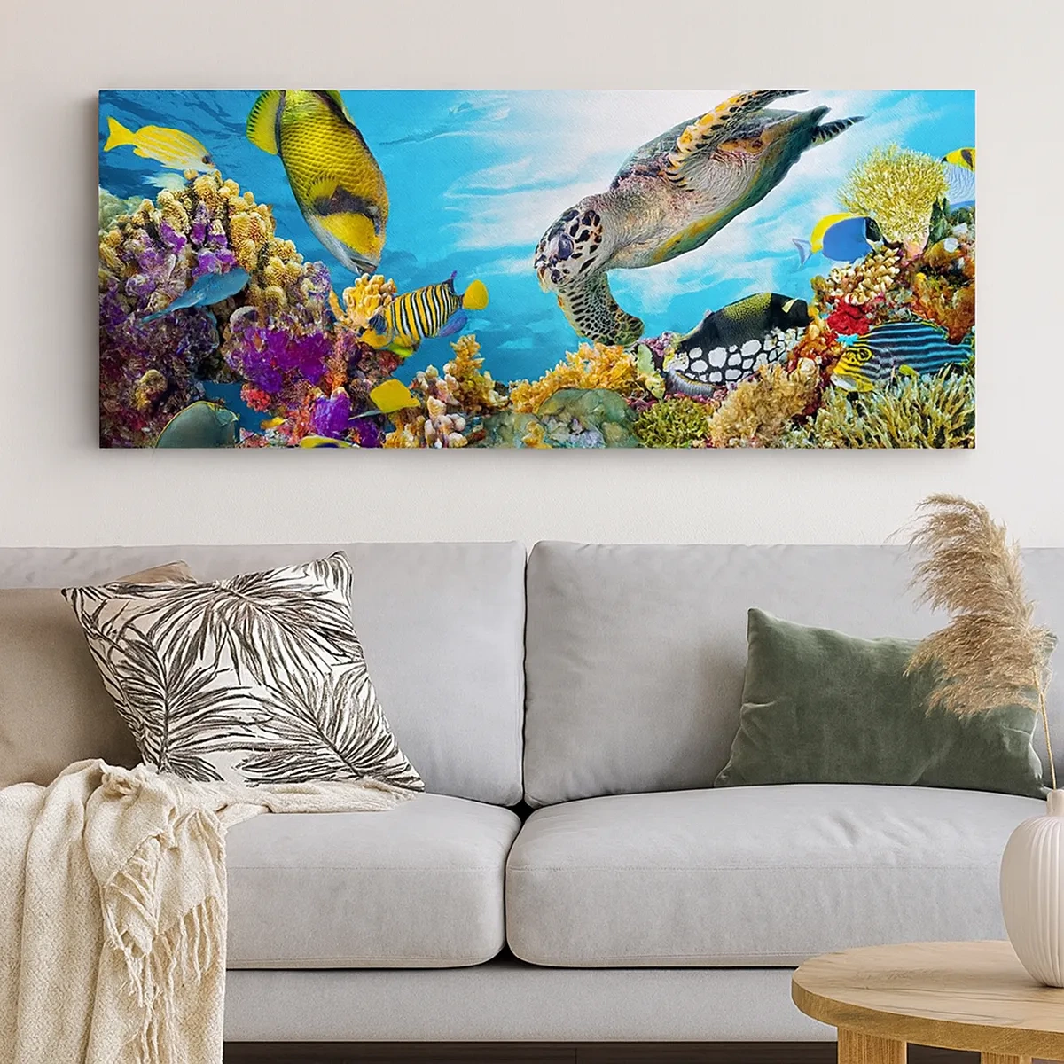 Schilderen op canvas - Koraalpromenade - 30x30 cm