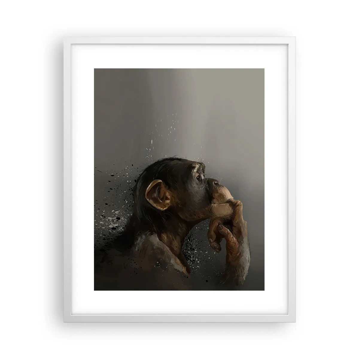 Poster in een witte lijst - Zeker een denker - 40x50 cm