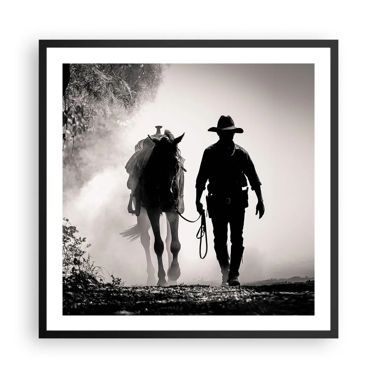 Poster in een zwarte lijst - Texas ochtend - 60x60 cm