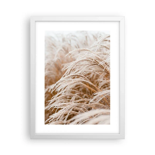 Poster in een witte lijst - Buig je neer voor de herfstzon - 30x40 cm
