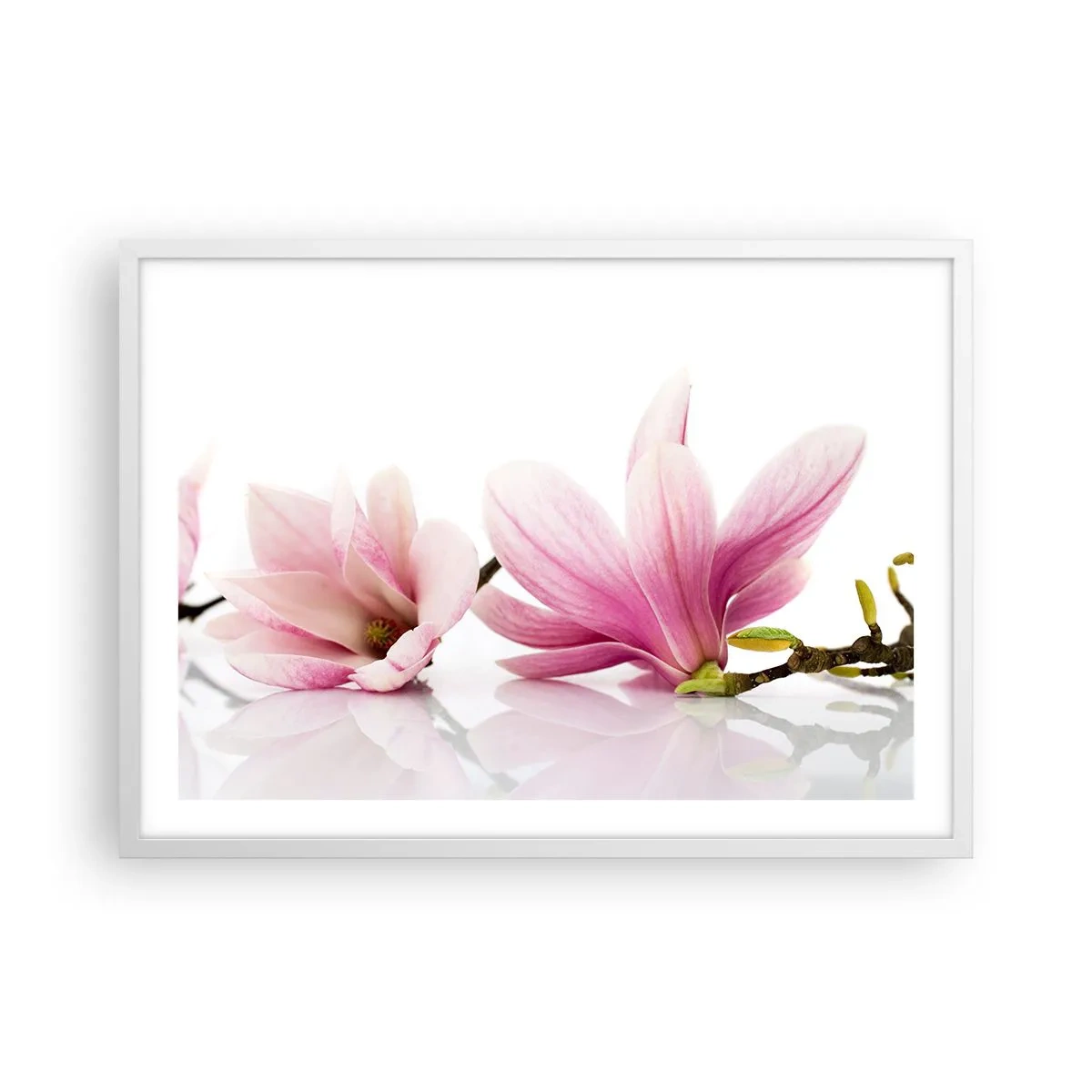 Poster in een witte lijst - Delicaat als een lentebriesje - 70x50 cm