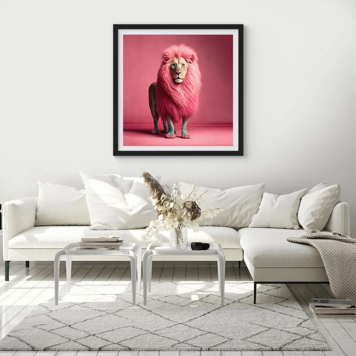 Poster in een zwarte lijst - En je bent niet meer bang - 30x30 cm