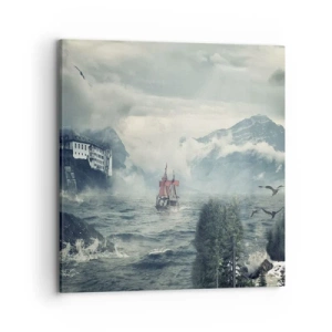 Schilderen op canvas - In magische wateren - 70x70 cm