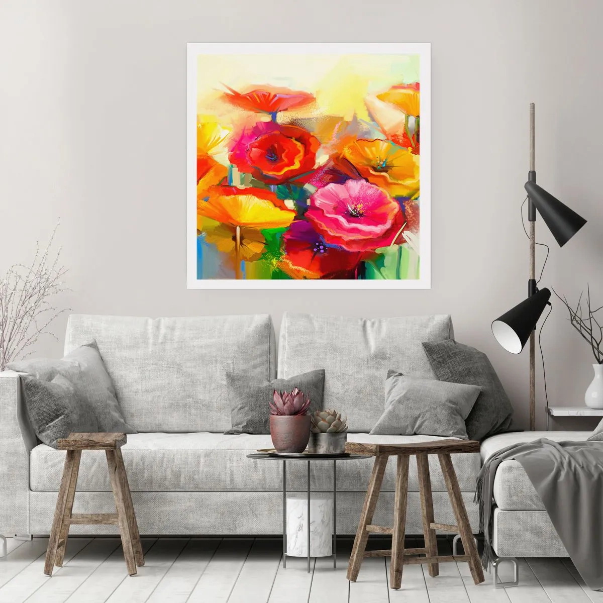 Poster - Niet alleen rood - 60x60 cm