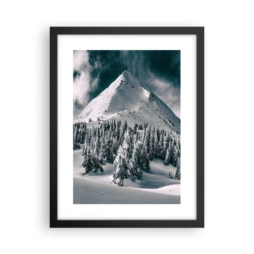 Poster in een zwarte lijst - Het land van sneeuw en ijs - 30x40 cm