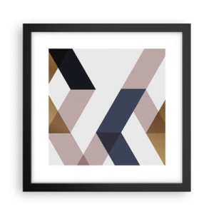 Poster in een zwarte lijst - Vlakken en hoeken - 30x30 cm
