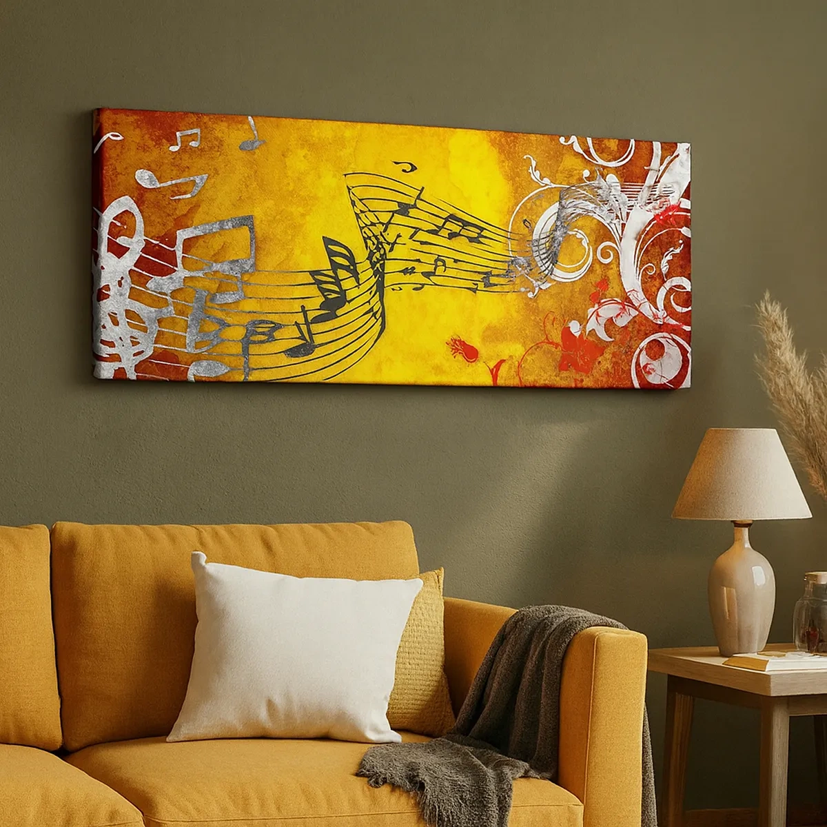 Schilderen op canvas - Laat de muziek stromen - 30x30 cm