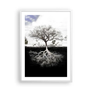 Poster in een witte lijst - De natuur van de wereld ontdekken - 50x70 cm