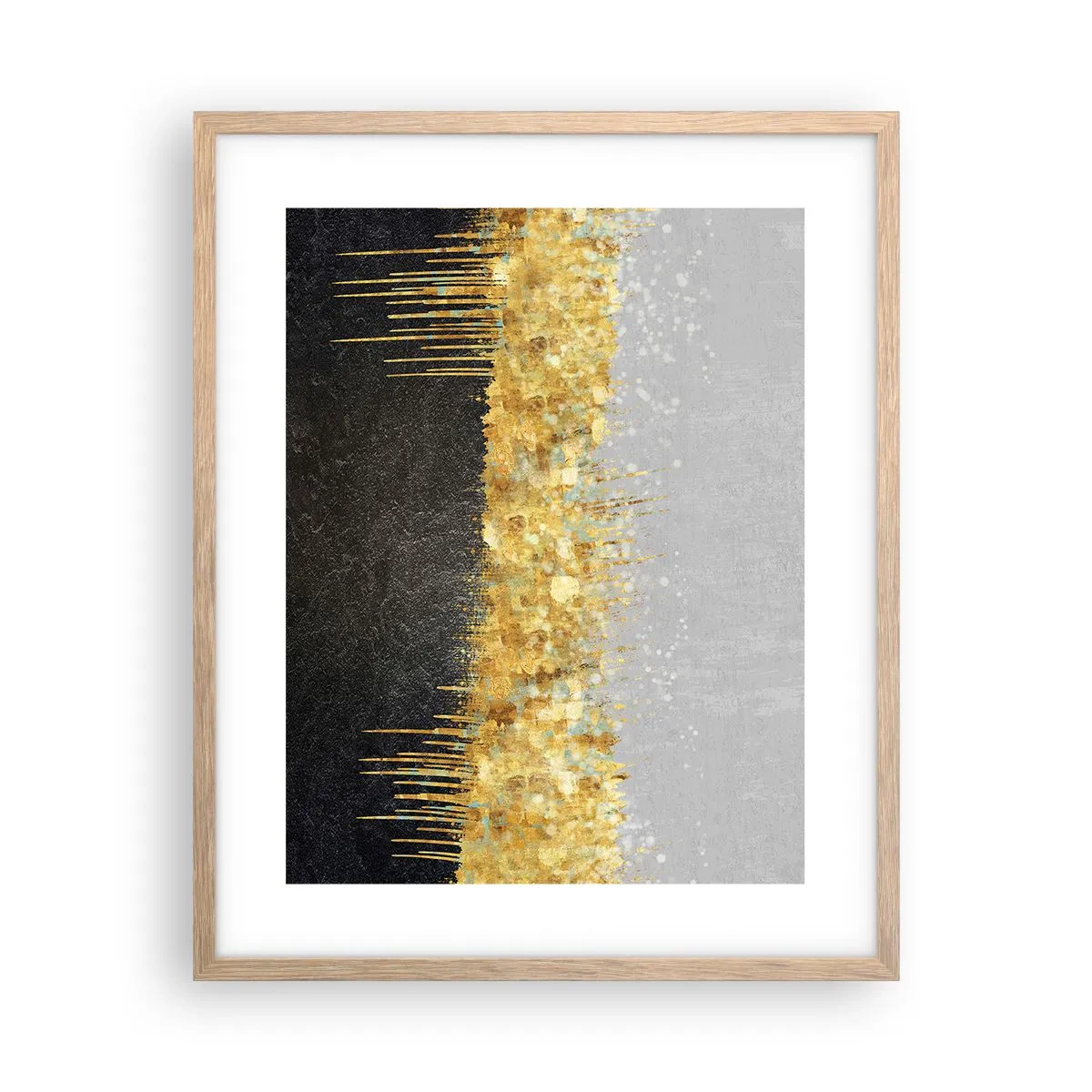 Een poster in een licht eiken lijst - Naar binnen en naar boven - 40x50 cm