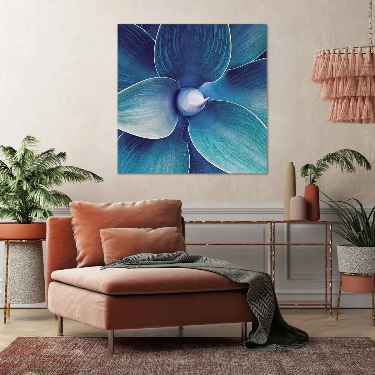 Schilderen op canvas - Blauw uit de lucht - 50x50 cm