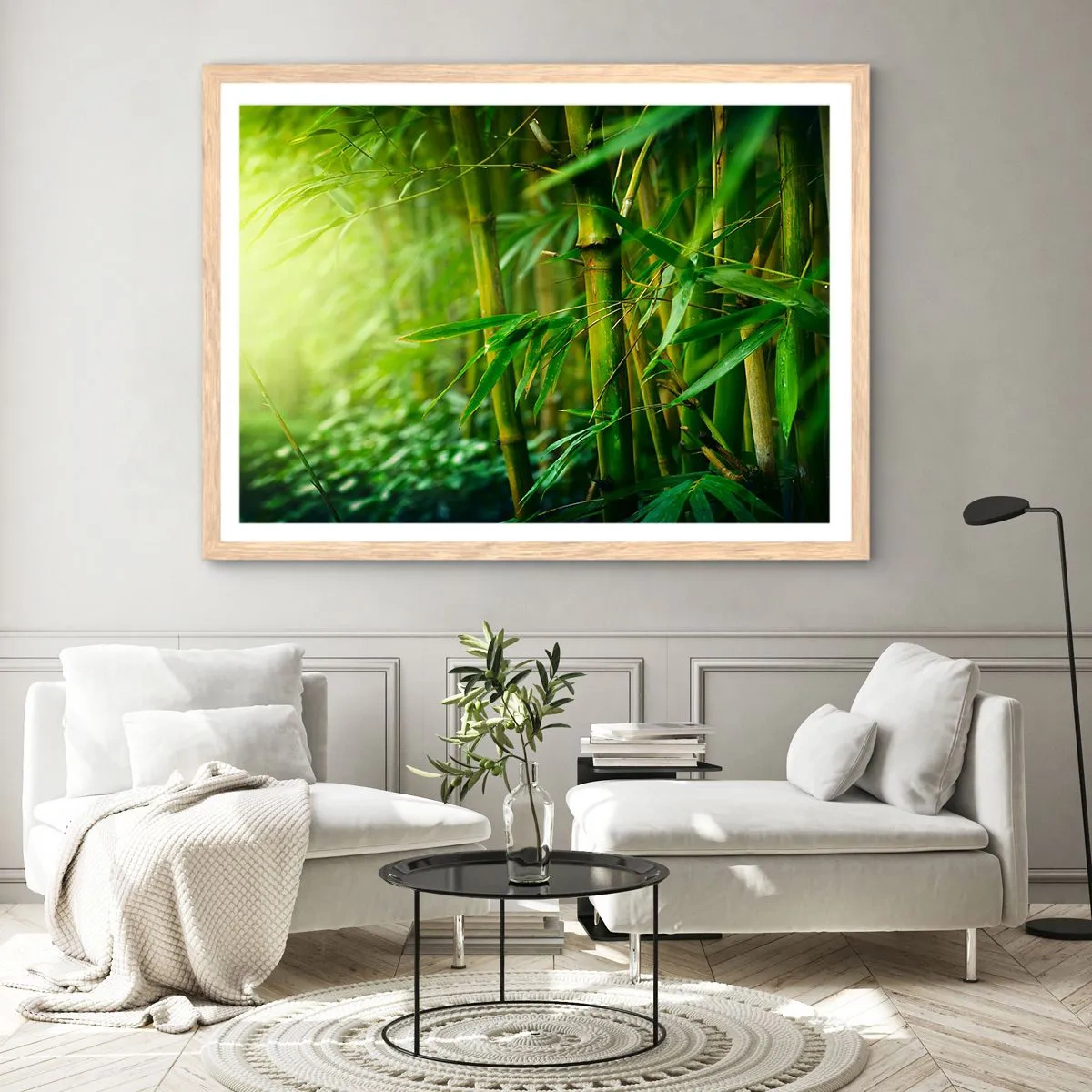 Een poster in een licht eiken lijst - Maak kennis met groen zelf - 91x61 cm