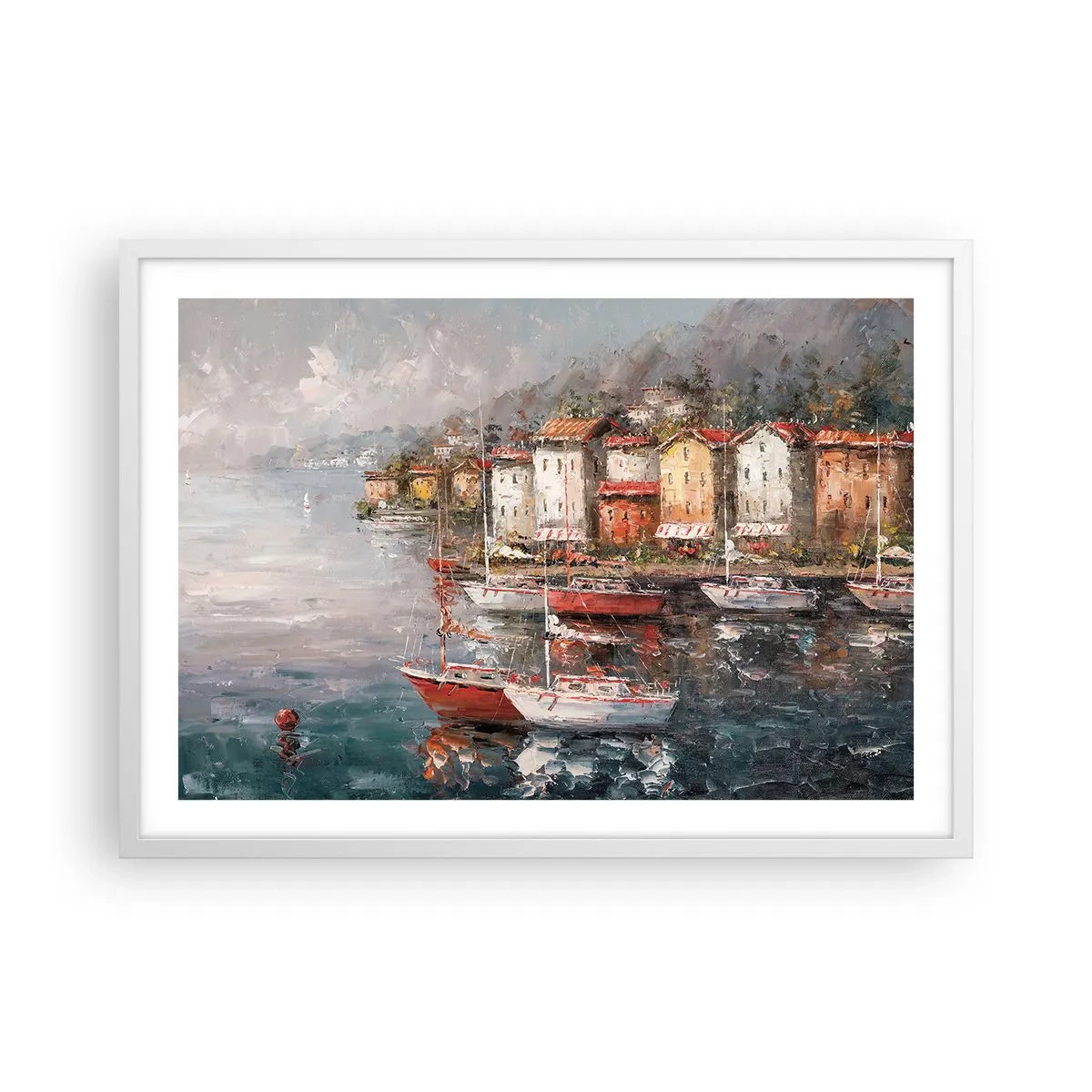 Poster in een witte lijst - Romantisch toevluchtsoord - 70x50 cm