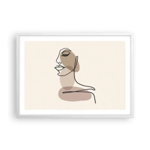 Poster in een witte lijst - Een bepaalde lijn van schoonheid - 70x50 cm