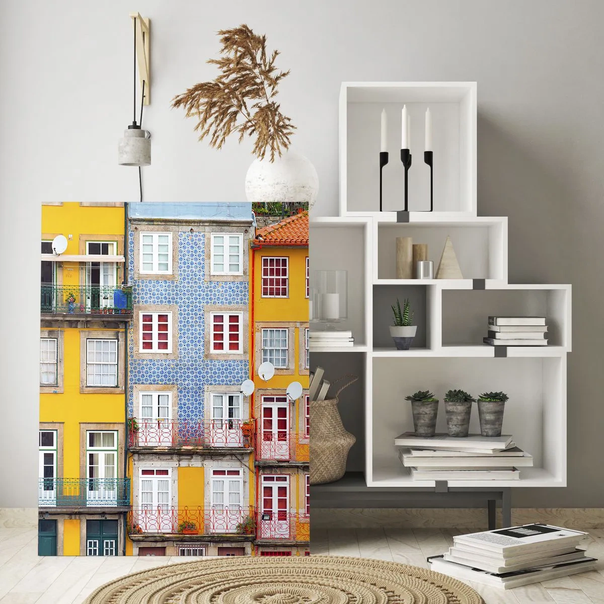 Schilderen op glas - De kleuren van de oude stad - 50x70 cm