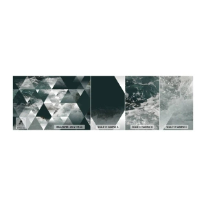 Fotobehang Monster Zelfklevend Deluxe Sticker - Kristal perspectief - Abstractie, Golven, Deel - 100x30 cm