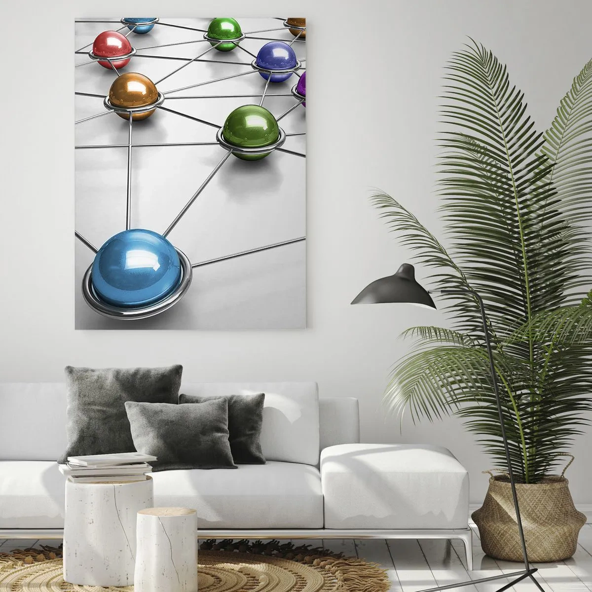 Schilderen op glas - Kosmisch spinnenweb - 70x100 cm