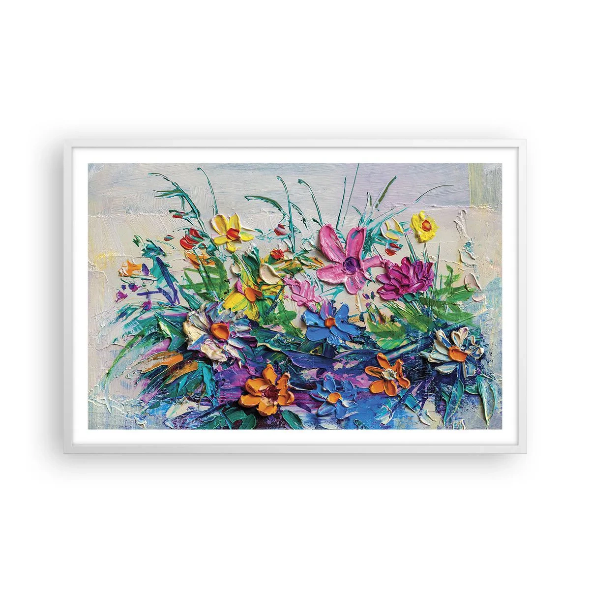 Poster in een witte lijst - Helemaal geen stilleven - 91x61 cm
